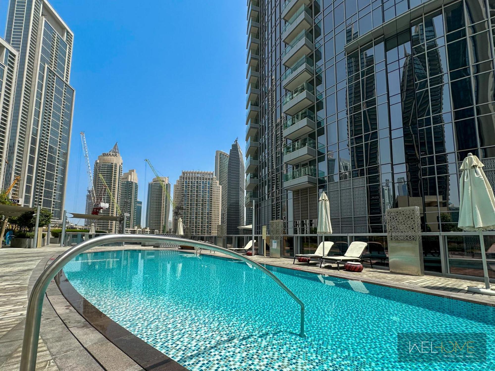 Welhome - Luxury Apartment Facing Burj Khalifa With Terrace Dubai Ngoại thất bức ảnh